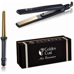 Piastre per capelli Golden Curl The Double Gold Set Duo - Nero