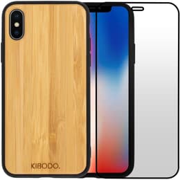 Cover iPhone X/XS e shermo protettivo - Legno - Legno