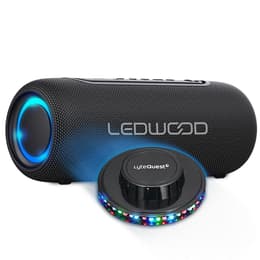 Altoparlanti Bluetooth Enceinte Hifi Autonome 100W Ledwood XS100, Ampoule LED, Buetooth USB, TWS, IPX5, Assistant Vocal, 10W RMS, Batterie 2000mAh - Nero