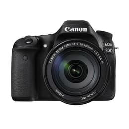 Reflex EOS 80D - Nero + Canon Zoom Lens EF-S 18-200mm f/3.5-5.6 IS f/3.5-5.6