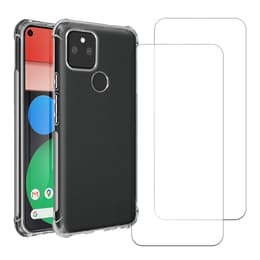 Cover Google Pixel 5 e 2 schermi di protezione - TPU - Trasparente