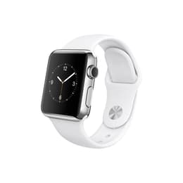 Apple Watch (Series 1) 2016 GPS 38 mm - Acciaio inossidabile Argento - Sport Bianco