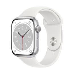 Apple Watch (Series 8) 2022 GPS 45 mm - Alluminio Argento - Cinturino Sport Bianco