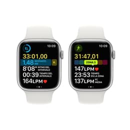 Apple Watch Series 8 (2022) GPS 45 mm - Alluminio Argento - Cinturino Sport Bianco