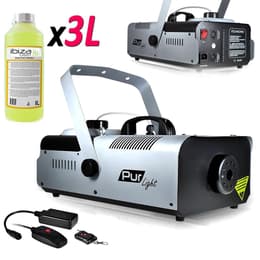 Pur Light Machine à fumée Pro Sono 1200W + Etrier de fix + 2 télécommandes NEWARK1200 + 3L Liquide Accessori audio