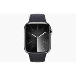 Apple Watch Series 9 (2023) GPS + Cellular 45 mm - Acciaio inossidabile Grafite - Cinturino Sport Nero