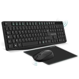 Advance Tastiere AZERTY Francese wireless Pack ELITE WIRELESS COMBO - Clavier et Souris Sans Fil + Tapis AZERTY Slim Design