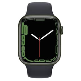 Apple Watch (Series 7) 2021 GPS 45 mm - Alluminio Verde - Cinturino Sport Nero