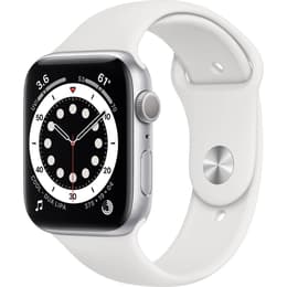 Apple Watch (Series 6) 2020 GPS + Cellular 40 mm - Titanio Argento - Sport loop Bianco