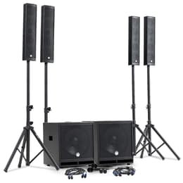 Système Sonorisation Complet 2400W DJ BM SONIC, 4 Enceintes satellites, 2x Méga SUB 38cm USB/Bluetooth, Supports Câbles, Micros Altoparlanti PA