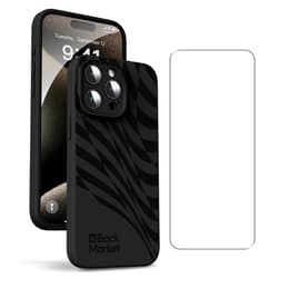 Back Market Cover iPhone 15 Pro Max e shermo protettivo - 100% biodegradabile - Nero - Motivo Onda