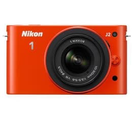 Macchina fotografica ibrida Nikon 1 J2 - Arancione + Obbietivo Nikkor 10-30 mm