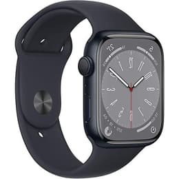 Apple Watch (Series 8) 2022 GPS 45 mm - Acciaio inossidabile Nero - Cinturino Sport Nero