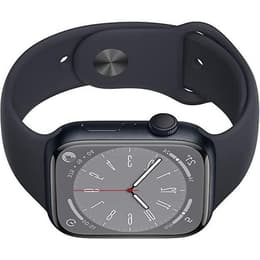 Apple Watch (Series 8) 2022 GPS 45 mm - Acciaio inossidabile Nero - Cinturino Sport Nero
