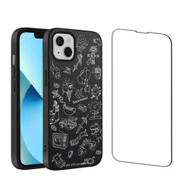 Back Market Cover iPhone 13 mini e shermo protettivo - Plastica riciclata - Nero & Bianco