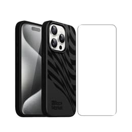 Back Market Cover iPhone 15 Pro e shermo protettivo - 100% biodegradabile - Nero - Motivo Onda