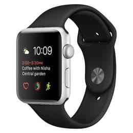Apple Watch Series 3 (2017) GPS 42 mm - Acciaio inossidabile Argento - Cinturino Sport Nero
