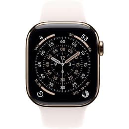 Apple Watch Series 11 (2025) GPS + Cellular 46 mm - Titanio Oro - Cinturino Sport Bianco