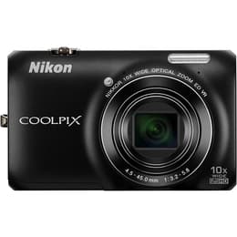 Macchina fotografica compatta Coolpix S6300 - Nero + Nikon Nikkor 10x Wide Optical Zoom ED VR 25-250mm f/3.2-5.8 f/3.2-5.8