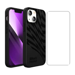 Back Market Cover iPhone 13 e shermo protettivo - 100% biodegradabile - Nero - Motivo Onda