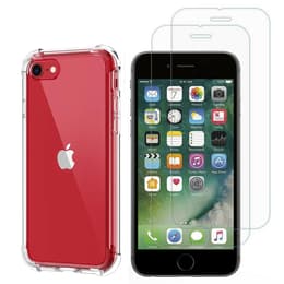 Cover iPhone SE 2020 e 2 schermi di protezione - TPU - Trasparente