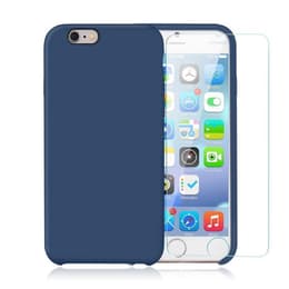 Cover iPhone SE (2022/2020)/8/7/6/6S e 2 schermi di protezione - Silicone - Blu cobalto