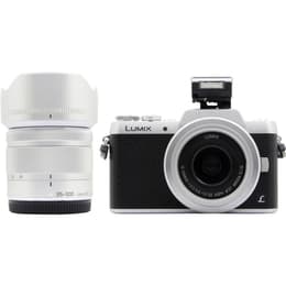 Macchina fotografica ibrida Lumix DMC-GF7 - Argento/Nero + Panasonic Lumix G Vario 12-32 mm f/3.5-5.6 + 35-100 mm f/4-5.6 f/3.5-5.6 + f/4-5.6