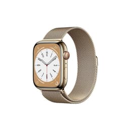 Apple Watch Series 8 (2022) GPS + Cellular 45 mm - Acciaio inossidabile Oro - Loop in maglia milanese Oro