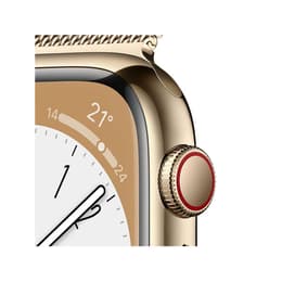 Apple Watch (Series 8) 2022 GPS + Cellular 45 mm - Acciaio inossidabile Oro - Loop in maglia milanese Oro