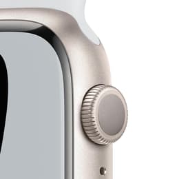 Apple Watch Series 7 (2021) GPS 45 mm - Alluminio Galassia - Cinturino Nike Sport Bianco/Nero