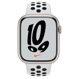 Apple Watch Series 7 (2021) GPS 45 mm - Alluminio Galassia - Cinturino Nike Sport Bianco/Nero