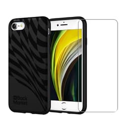 Back Market Cover iPhone 7/8/SE 2020/2022 e shermo protettivo - 100% biodegradabile - Nero - Motivo Onda