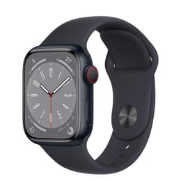 Apple Watch (Series 8) 2022 GPS + Cellular 41 mm - Alluminio Mezzanotte - Cinturino Sport Nero