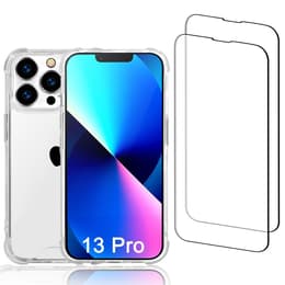Cover iPhone 13 Pro e 2 schermi di protezione - Plastica riciclata - Trasparente