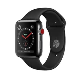 Apple Watch (Series 3) 2017 GPS 42 mm - Acciaio inossidabile Nero - Sport Nero