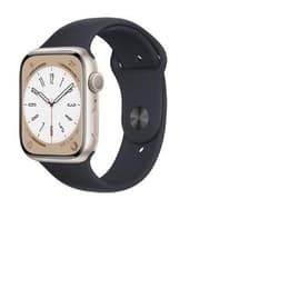 Apple Watch (Series 8) 2022 GPS 41 mm - Alluminio Galassia - Cinturino Sport Nero