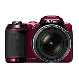 Macchina fotografica compatta Coolpix L120 - Rosso + Nikon Nikkor Wide Optical Zoom VR 25-525 mm f/3.1-5.8 f/3.1-5.8
