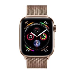 Apple Watch (Series 4) 2018 GPS + Cellular 44 mm - Acciaio inossidabile Oro - Maglia milanese Oro