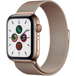 Apple Watch (Series 5) 2019 GPS + Cellular 40 mm - Acciaio inossidabile Oro - Loop in maglia milanese Oro