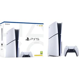 PlayStation 5 1000GB - Bianco Sony PS5 Disc Edition 1TB Console 4K Gaming Ultra HD Blu-Ray Wi-Fi + No