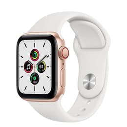 Apple Watch (Series 6) 2020 GPS 40 mm - Acciaio inossidabile Oro - Cinturino Sport Bianco