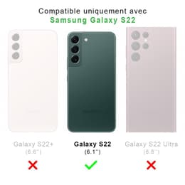 Back Market Cover Galaxy S22 e shermo protettivo - Plastica riciclata - Nero - Motivo Onda