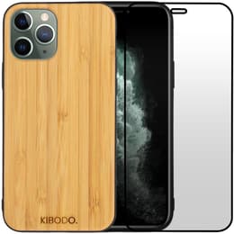 Cover iPhone 11 Pro e shermo protettivo - Legno - Giallo