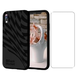 Back Market Cover iPhone XR e shermo protettivo - 100% biodegradabile - Nero - Motivo Onda