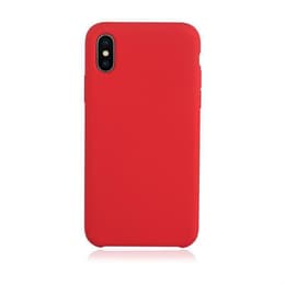 Cover iPhone X/XS e 2 schermi di protezione - Silicone - Rosso