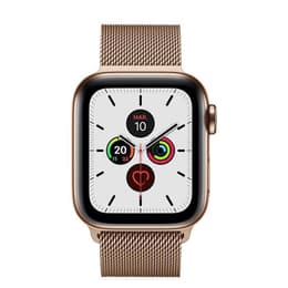 Apple Watch (Series 5) 2019 GPS + Cellular 44 mm - Alluminio Oro - Maglia milanese Oro