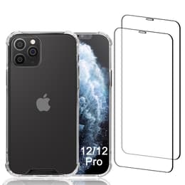 Cover iPhone 12/12 Pro e 2 schermi di protezione - Plastica riciclata - Trasparente