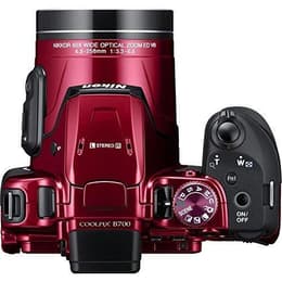 Fotocamera Bridge compatta CoolPix B700 - Rosso + Nikon Nikkor 60X wide Optical zoom ED VR 4.3-258mm f/3.3-6.5 f/3.3-6.5