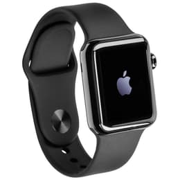 Apple Watch (Series 1) 42 mm - Acciaio inossidabile Nero - Sport Argento
