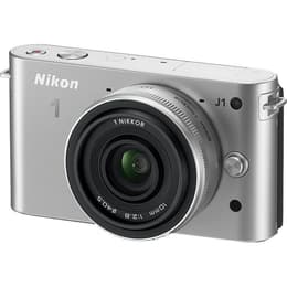 Ibrido - Nikon 1 J1 - Argento + obiettivo Nikkor  10 mm f/2.8